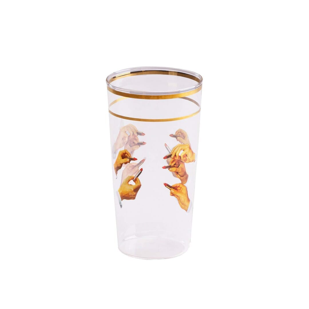 Seletti Toiletpaper Bicchieri In Vetro Borosilicato Rossetti