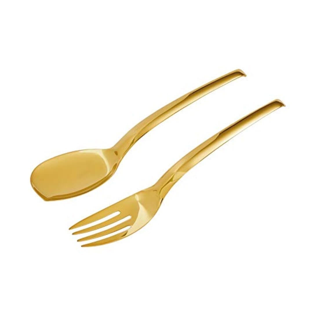 Cucchiaio E Forchetta Servire Living Pvd Gold