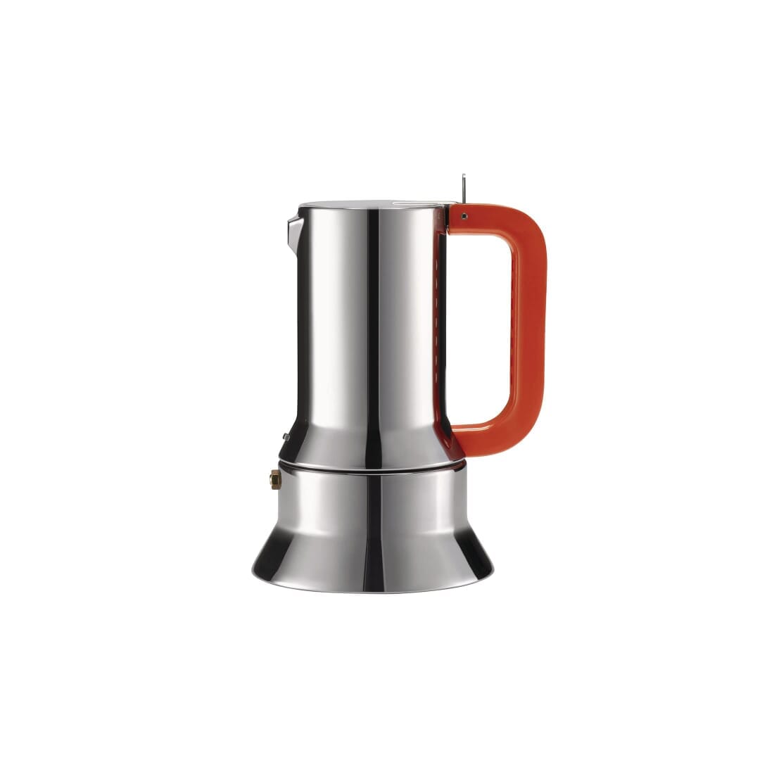 Alessi 9090 Caffettiera Espresso Design Acciaio Inossidabile Arancio