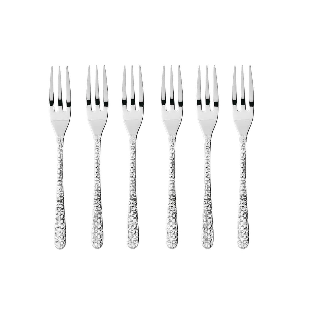 Sambonet Venezia Set Di Forchette Da Dessert Monoblocco In Acciaio Inox 18/10