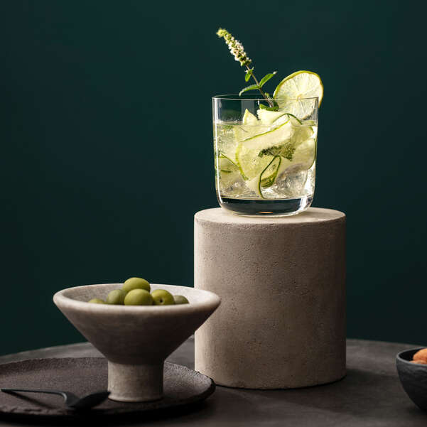 La Divina - set 4 Tumbler da whisky trasparente, 250 ml, cristallo