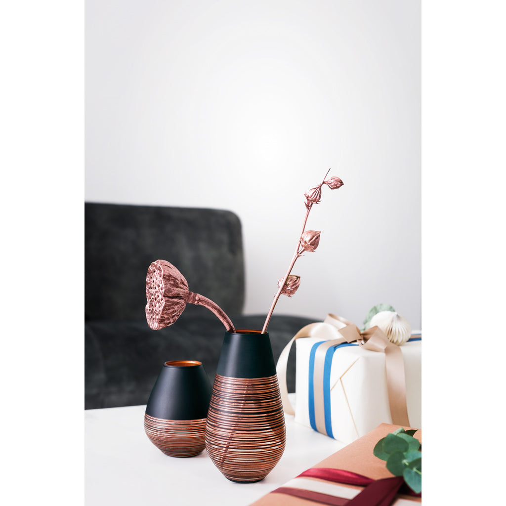Manufacture Vaso nero, 10 x 18 cm, cristallo