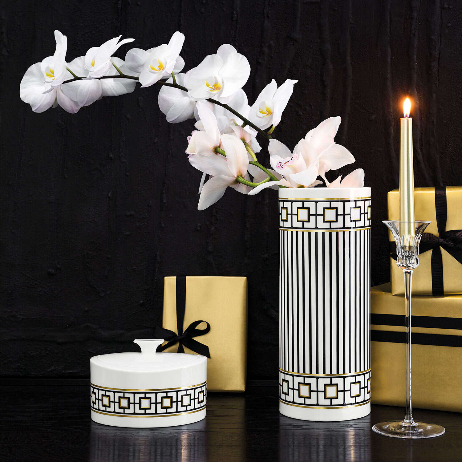 MetroChic Vaso multicolore, 13,1 x 30,3 cm, Premium Bone Porcelain