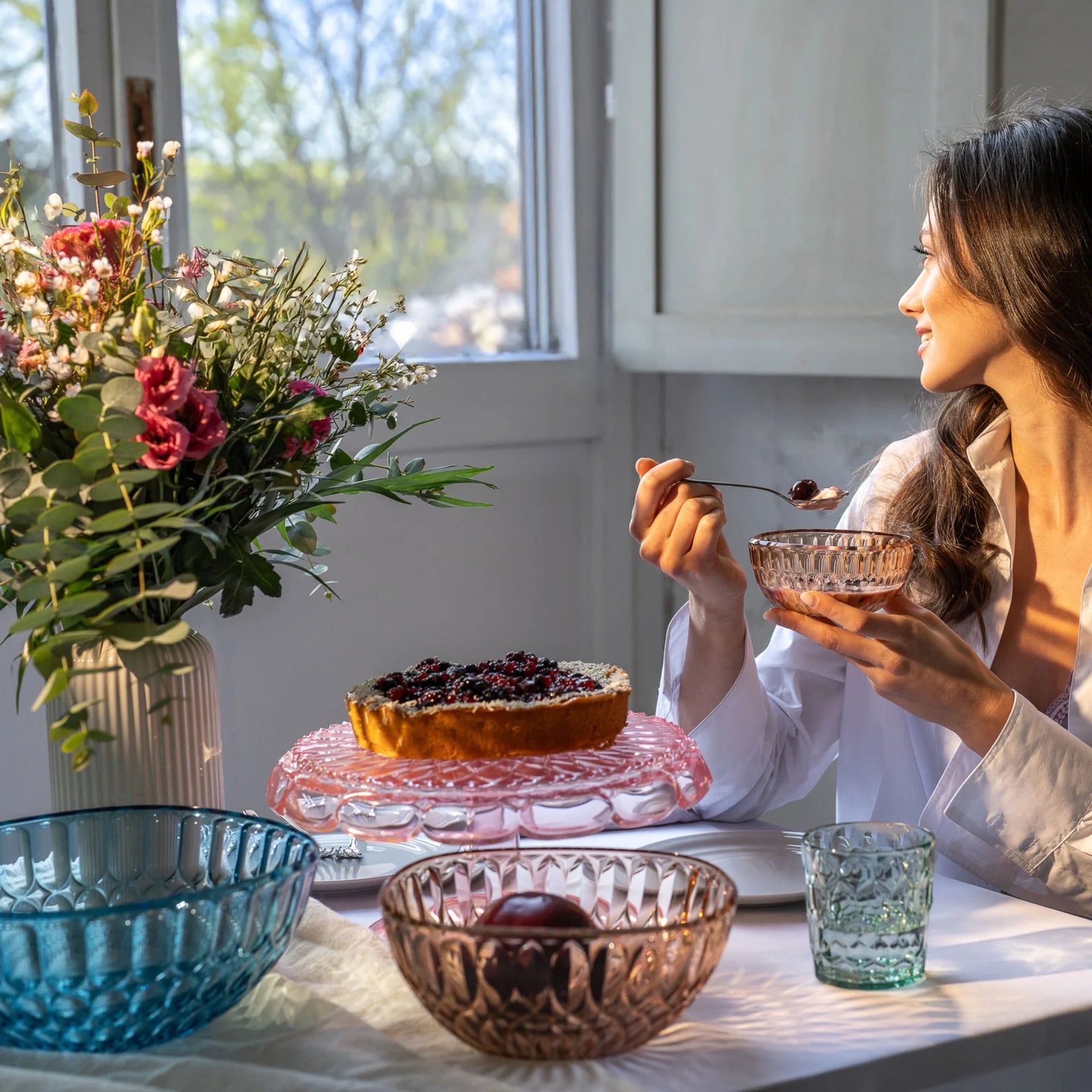 CONTENITORE Ø21CM "VANITY" - COLOR POWDER PINK