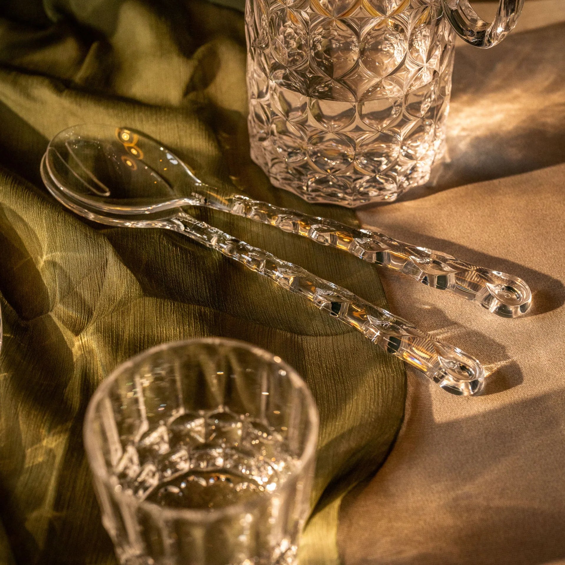 POSATE INSALATA "VANITY" - TRASPARENTI