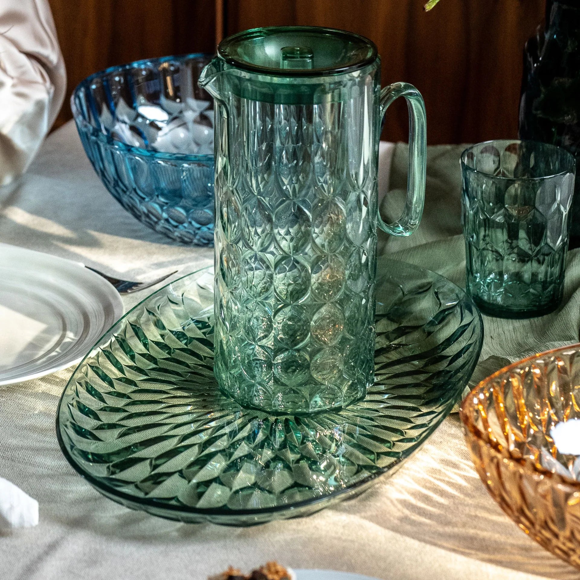 CARAFFA CON COPERCHIO "VANITY" - COLOR MATCHA GREEN