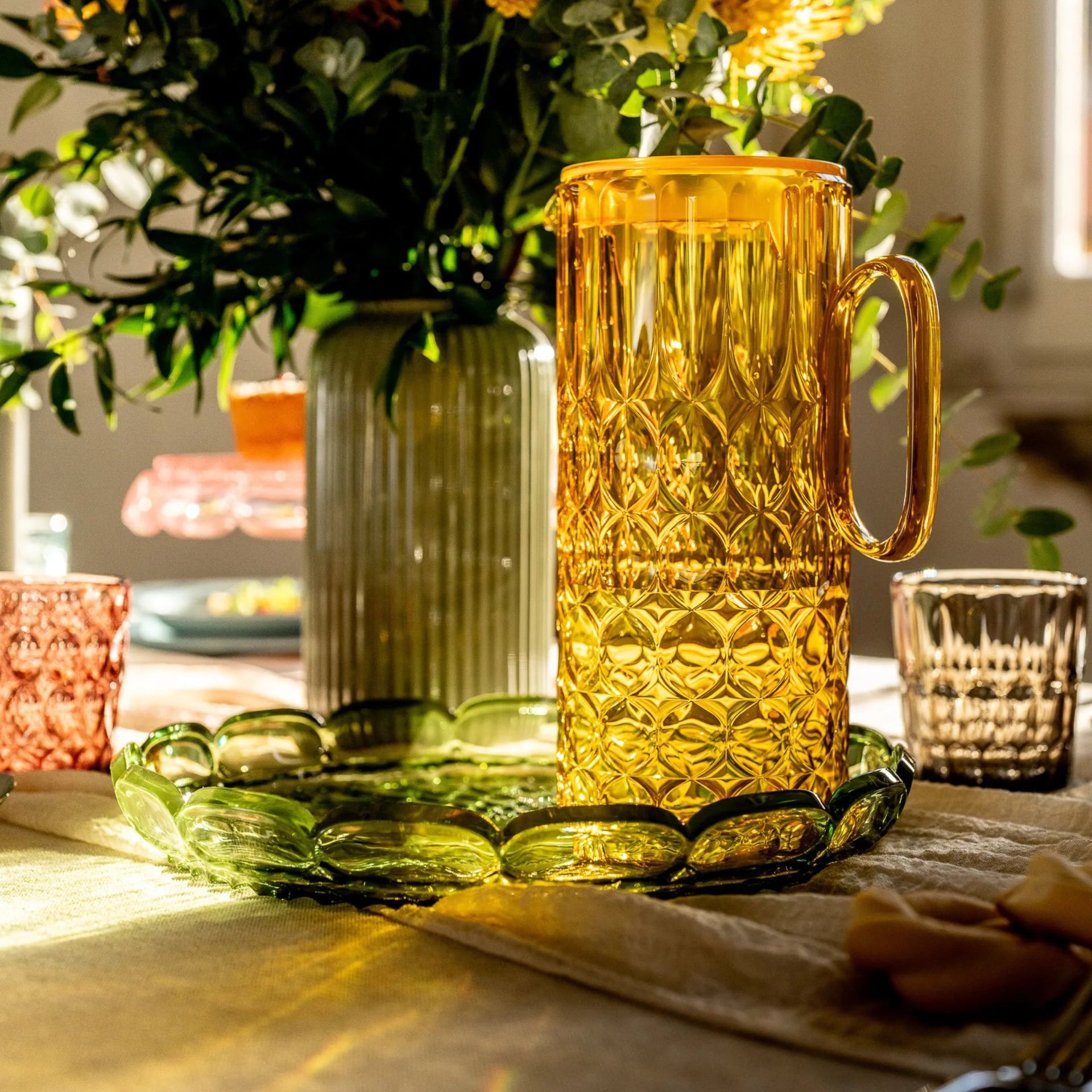 CARAFFA CON COPERCHIO "VANITY" - COLOR SAFFRON YELLOW