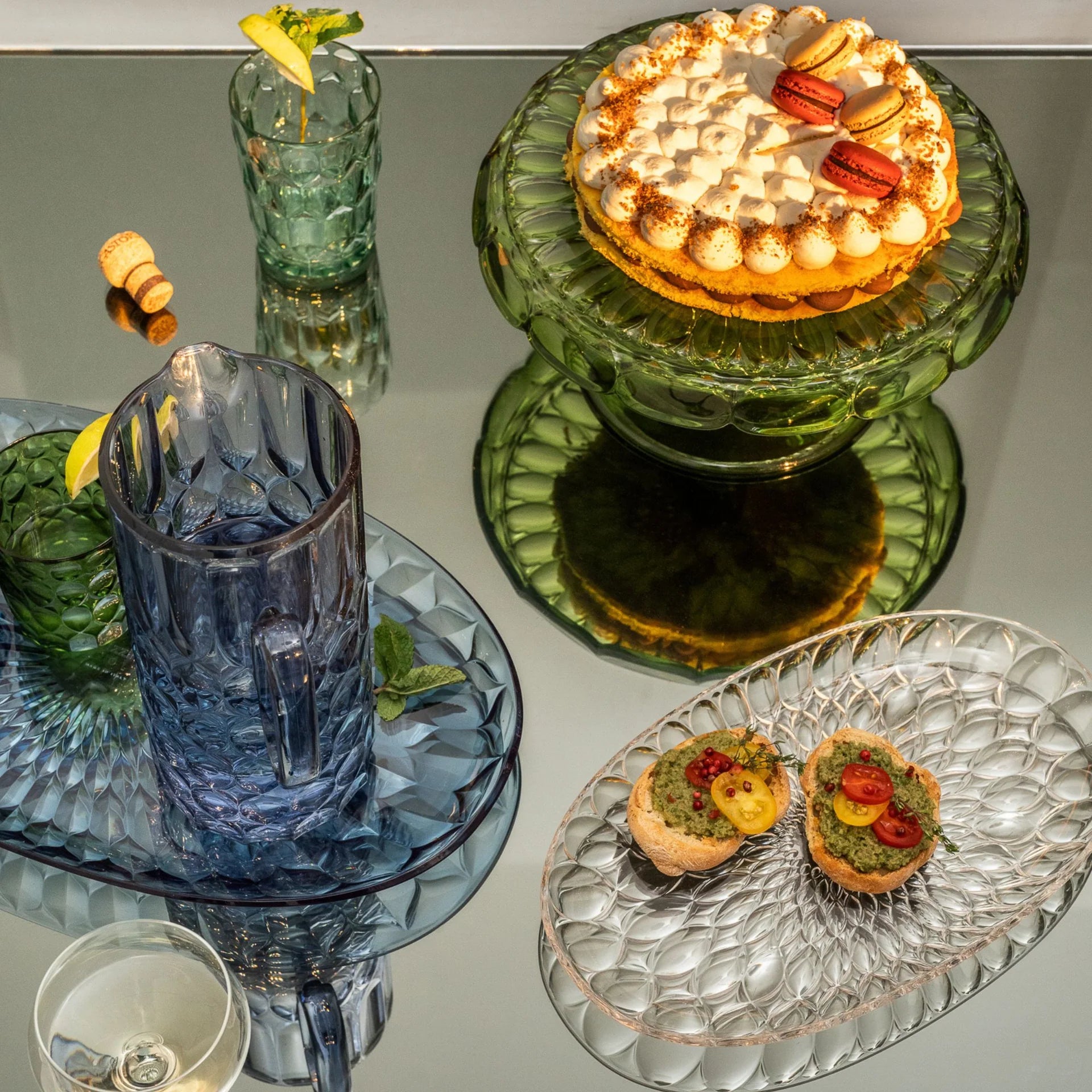 ALZATA CON CAMPANA "VANITY" - COLOR WATER LILY GREEN