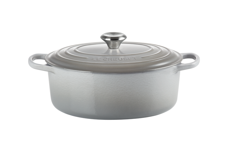 Cocotte ovale Evolution in ghisa vetrificata - GRIGIA - 31 CM