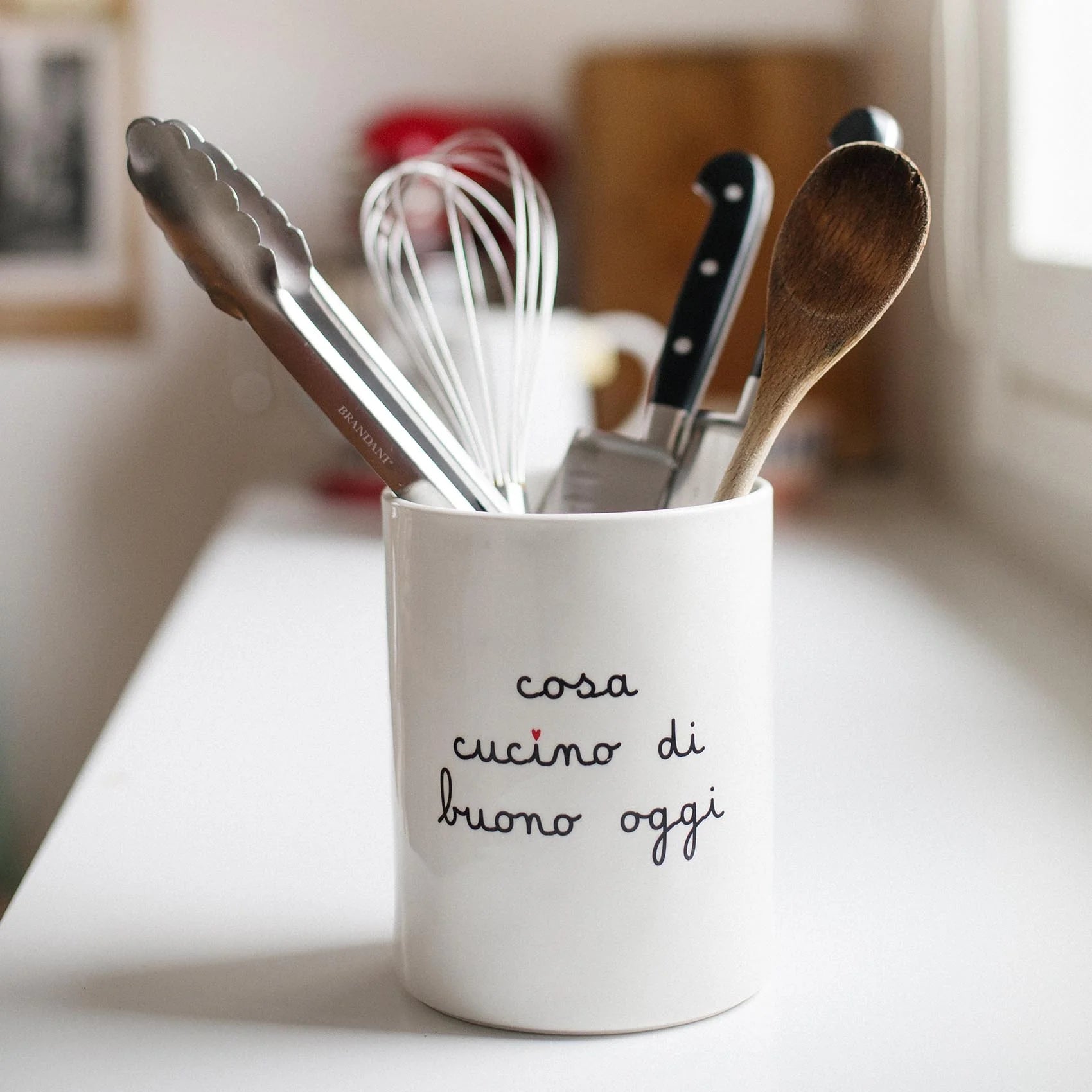 Portamestoli e posate in Gres " Cosa cucino di buono oggi "