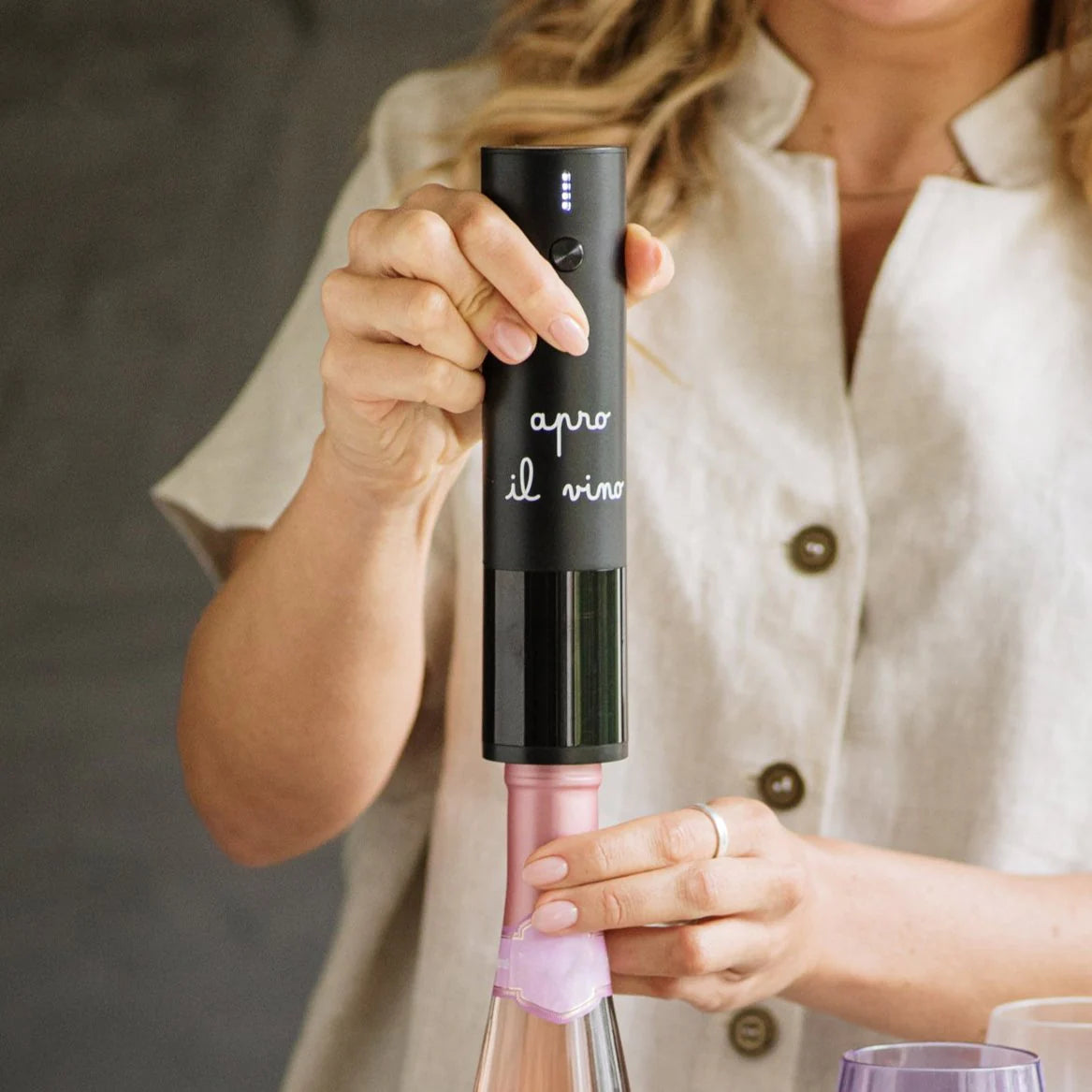 Apribottiglie elettrico "Apro il vino" - Nero