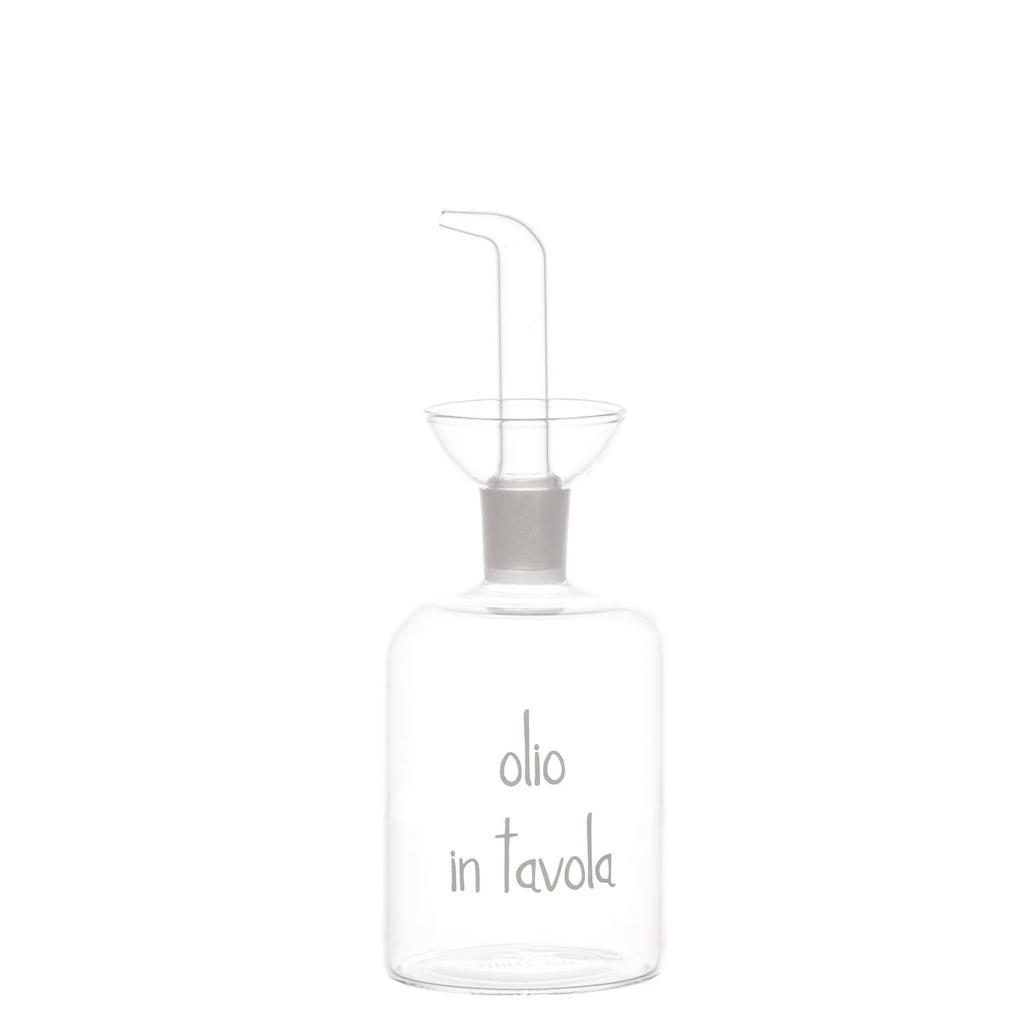 Set 2 Bottiglie in Vetro " Olio in tavola - Un pò di aceto " - 250 ml