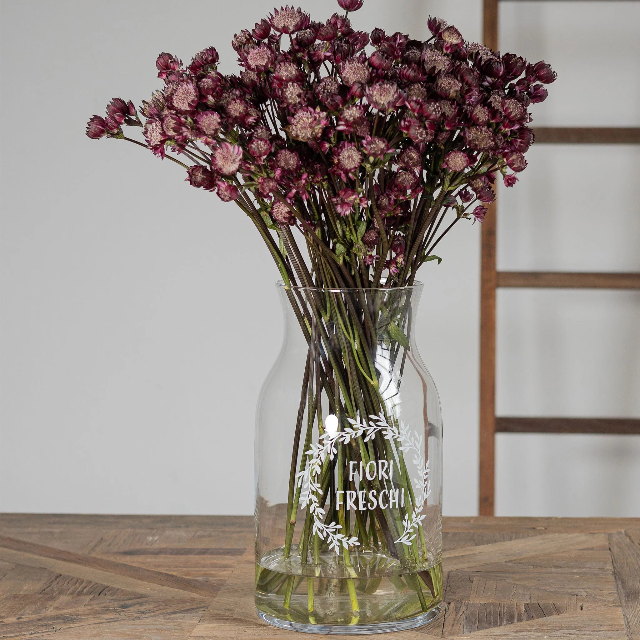 Vaso Portafiori in Vetro " Fiori Freschi "
