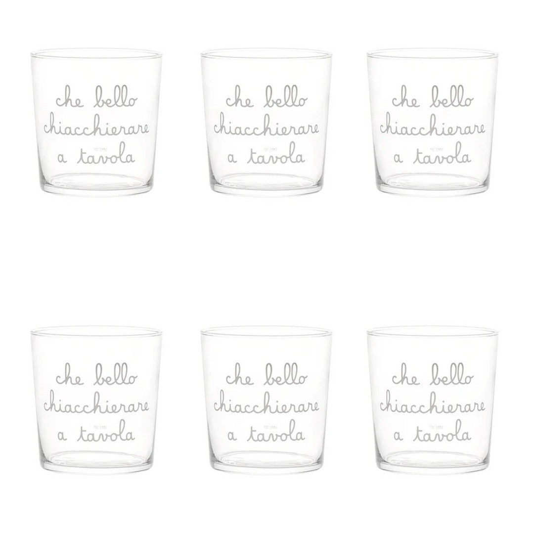 Simple Day Set 6 Bicchieri acqua Che bello chiacchierare