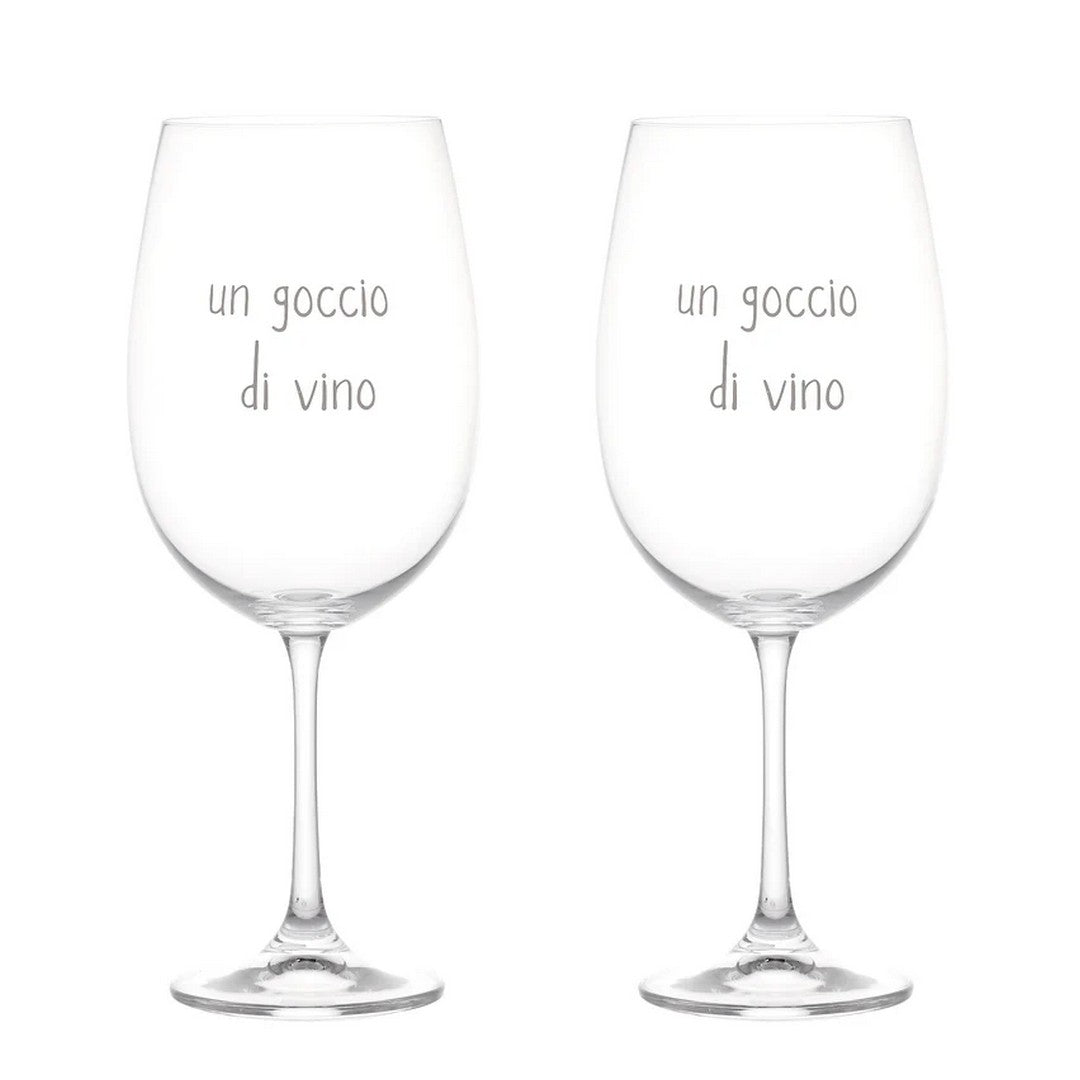 Simple Day Set 2 calici vino Un goccio di vino 64cl