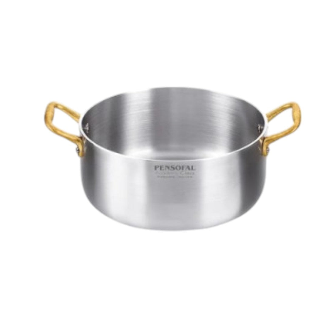 Casseruola dritta 2 maniglie in fusione di ottone