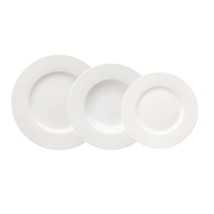Villeroy & Boch Set di 12 Piatti (4 x 3), Basic White 19