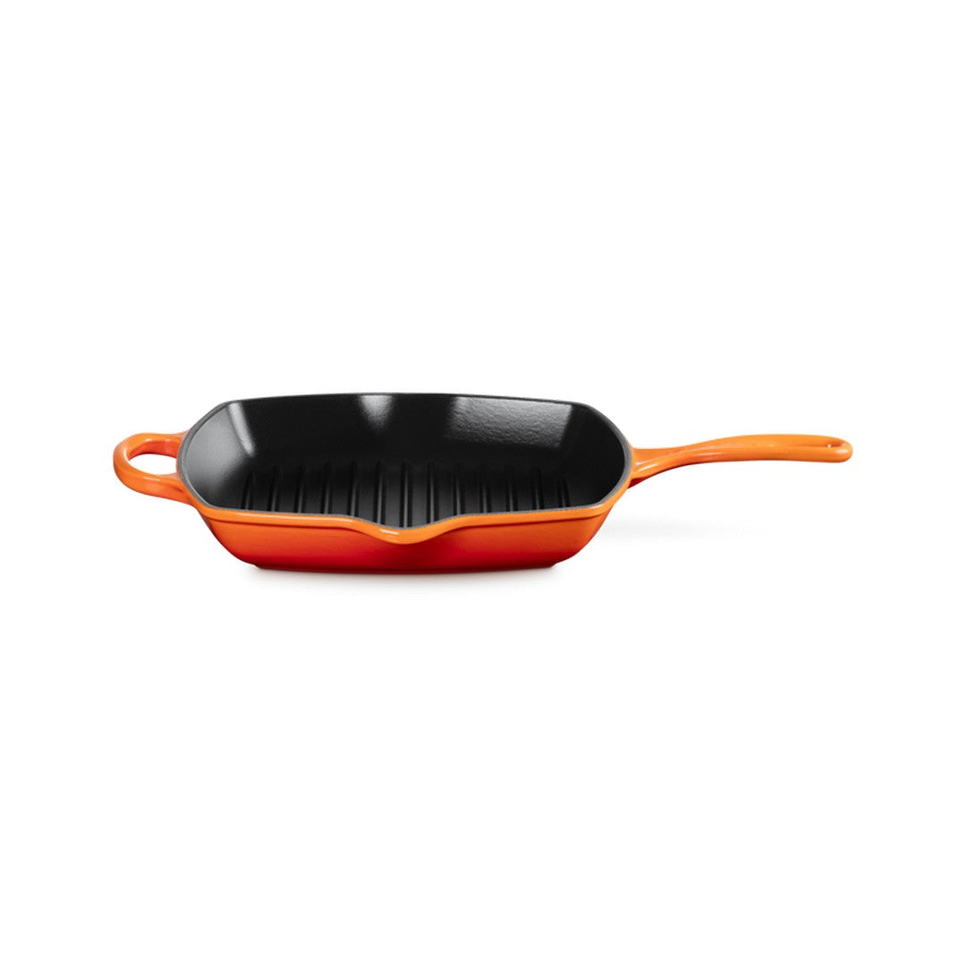 Le Creuset Bistecchiera Skillet quadrata Evolution in ghisa26 Arancio