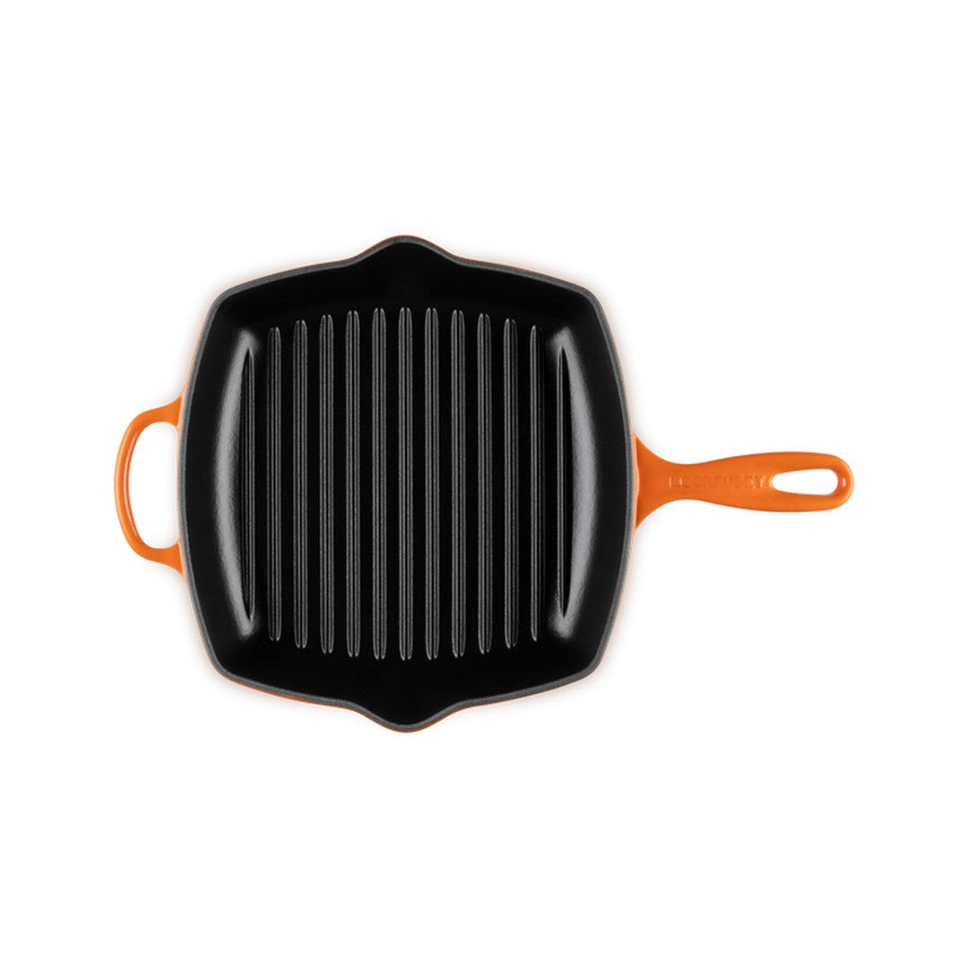 Le Creuset Bistecchiera Skillet quadrata Evolution in ghisa26 Arancio