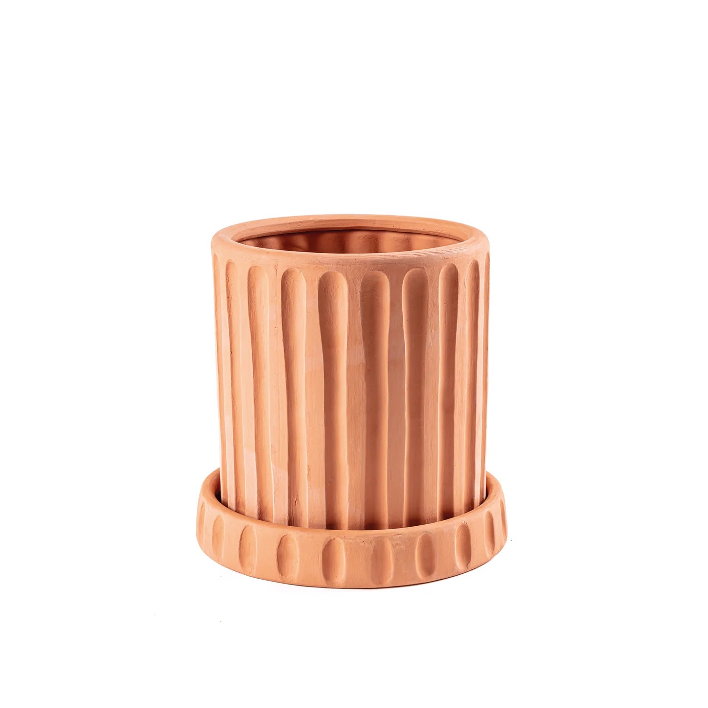 Seletti Vaso E Sottovaso In Terracotta "Dorico" Ø Cm.29 H.30 - 11502