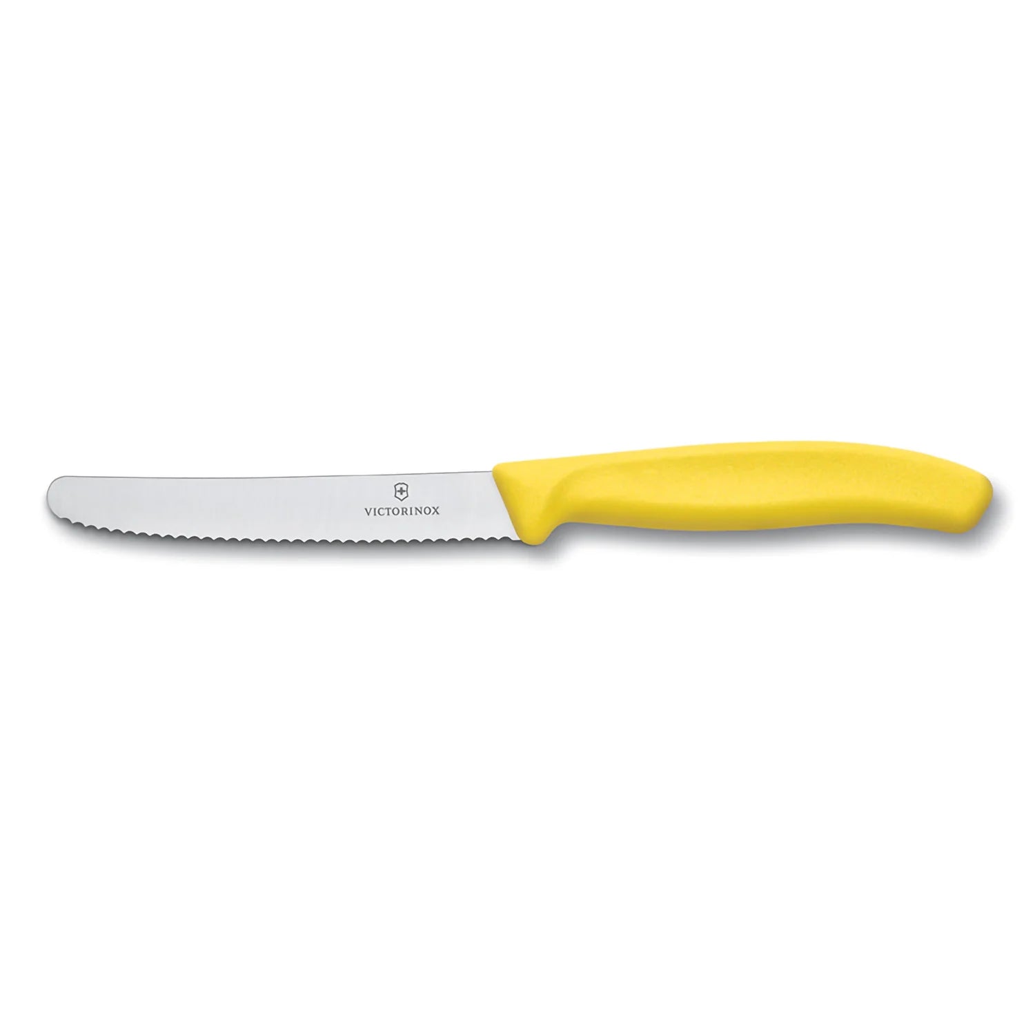 Coltello tavola ondulato manico giallo - Swiss Classic