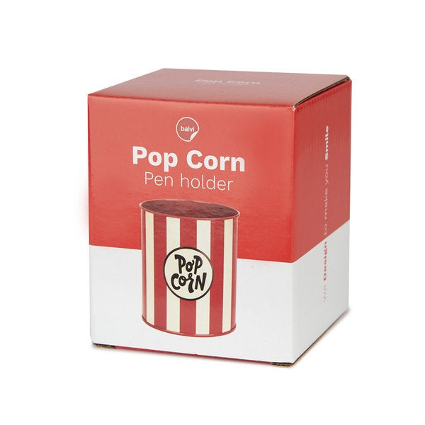 Porta matite Popcorn beige/rosso