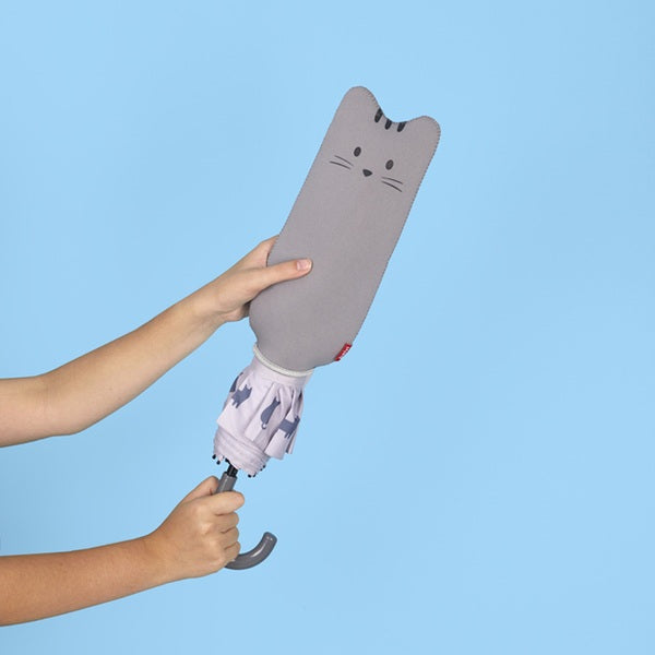 Ombrello Meowmbrella grigio
