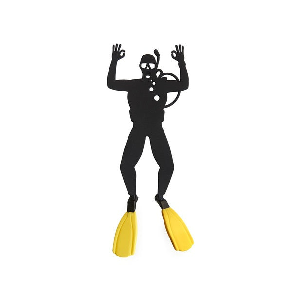 Segnalibro Scuba nero/giallo