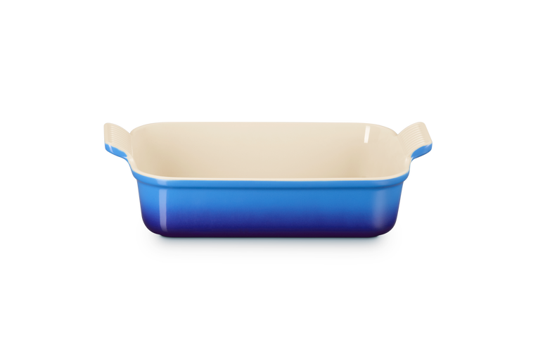 Pirofila rettangolare Tradition in gres vetrificato - colore azzurro - 26 cm