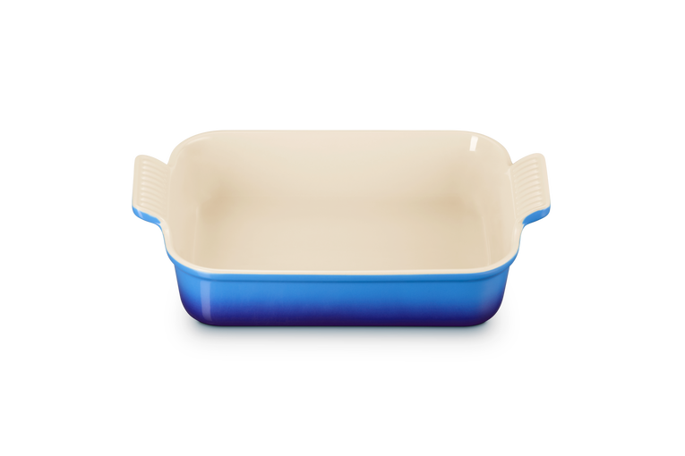 Pirofila rettangolare Tradition in gres vetrificato - colore azzurro - 26 cm