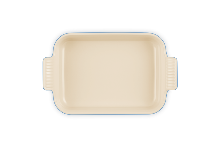 Pirofila rettangolare Tradition in gres vetrificato - colore azzurro - 26 cm
