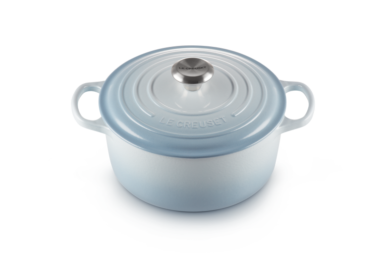 Cocotte rotonda Evolution in ghisa vetrificata-24 cm-color coastal blu