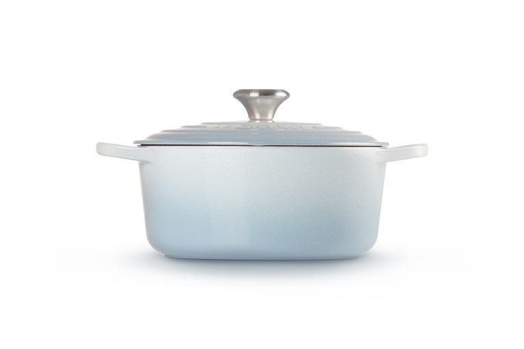 Cocotte rotonda Evolution in ghisa vetrificata-24 cm-color coastal blu