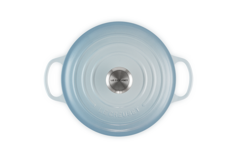 Cocotte rotonda Evolution in ghisa vetrificata-24 cm-color coastal blu