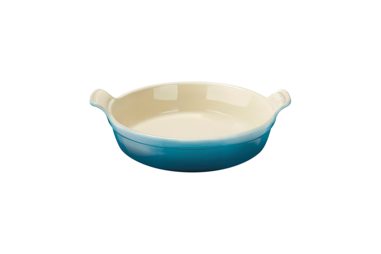 Pirofila Tradition rotonda in gres vetrificato-24 cm-color deep teal