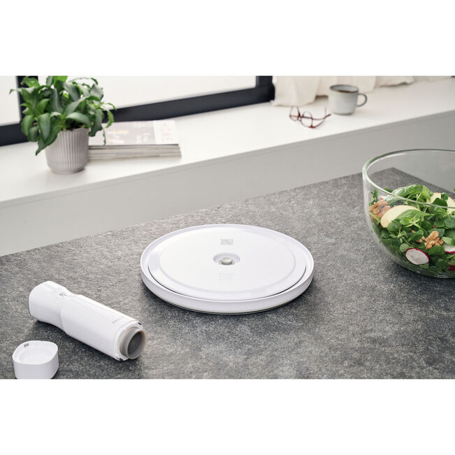 Coperchio della ciotola sottovuoto L / 24 cm, bianco