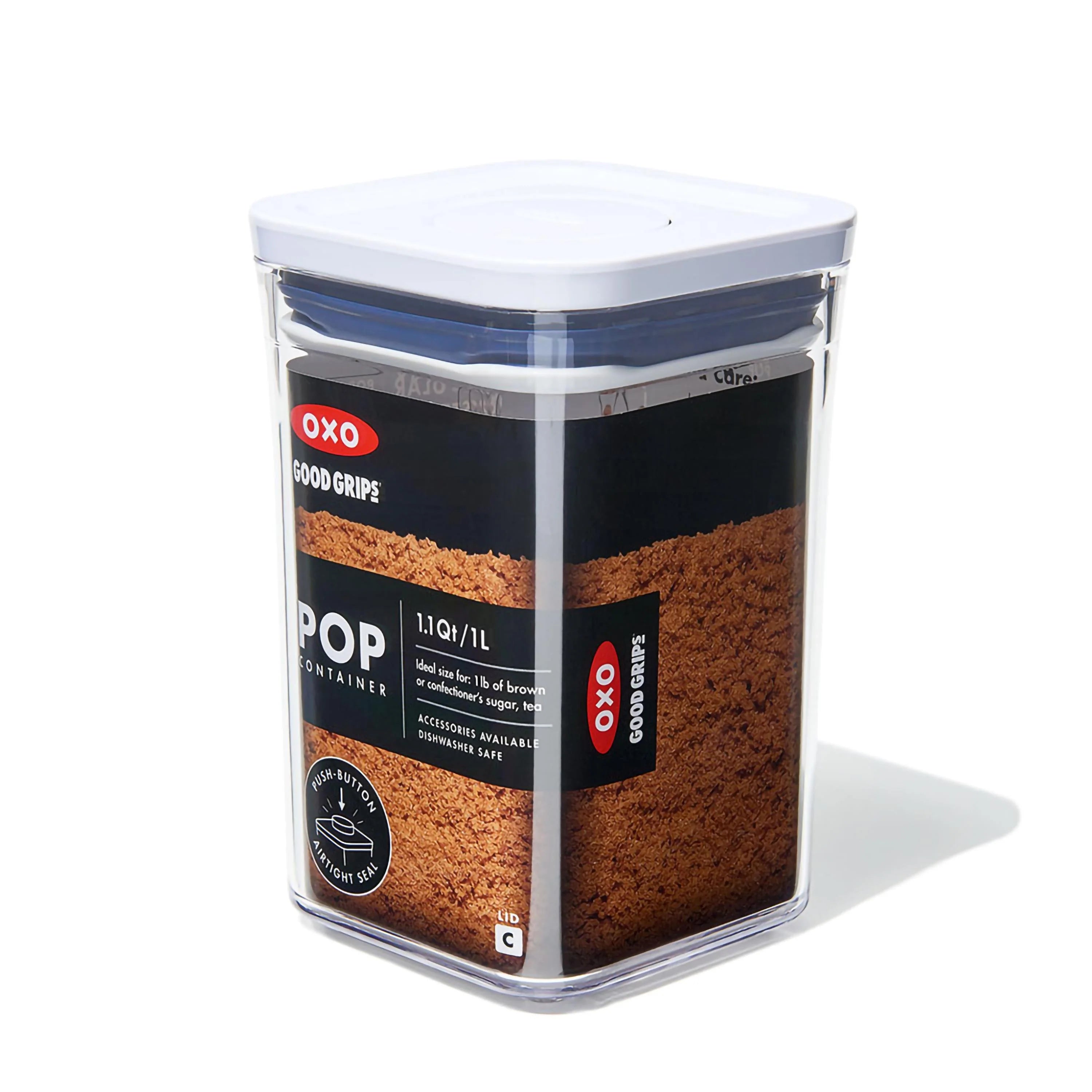 Contenitore POP piccolo quadrato basso 1L