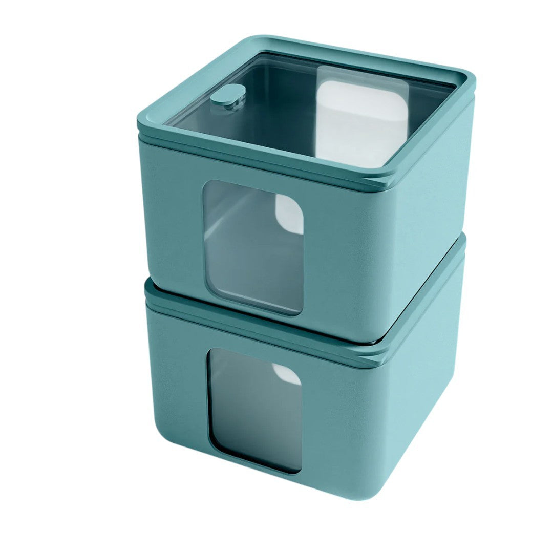 Blim LUS Peek Box Contenitore Quadro 2 Pezzi 10x13cm Teal Verde Petrolio