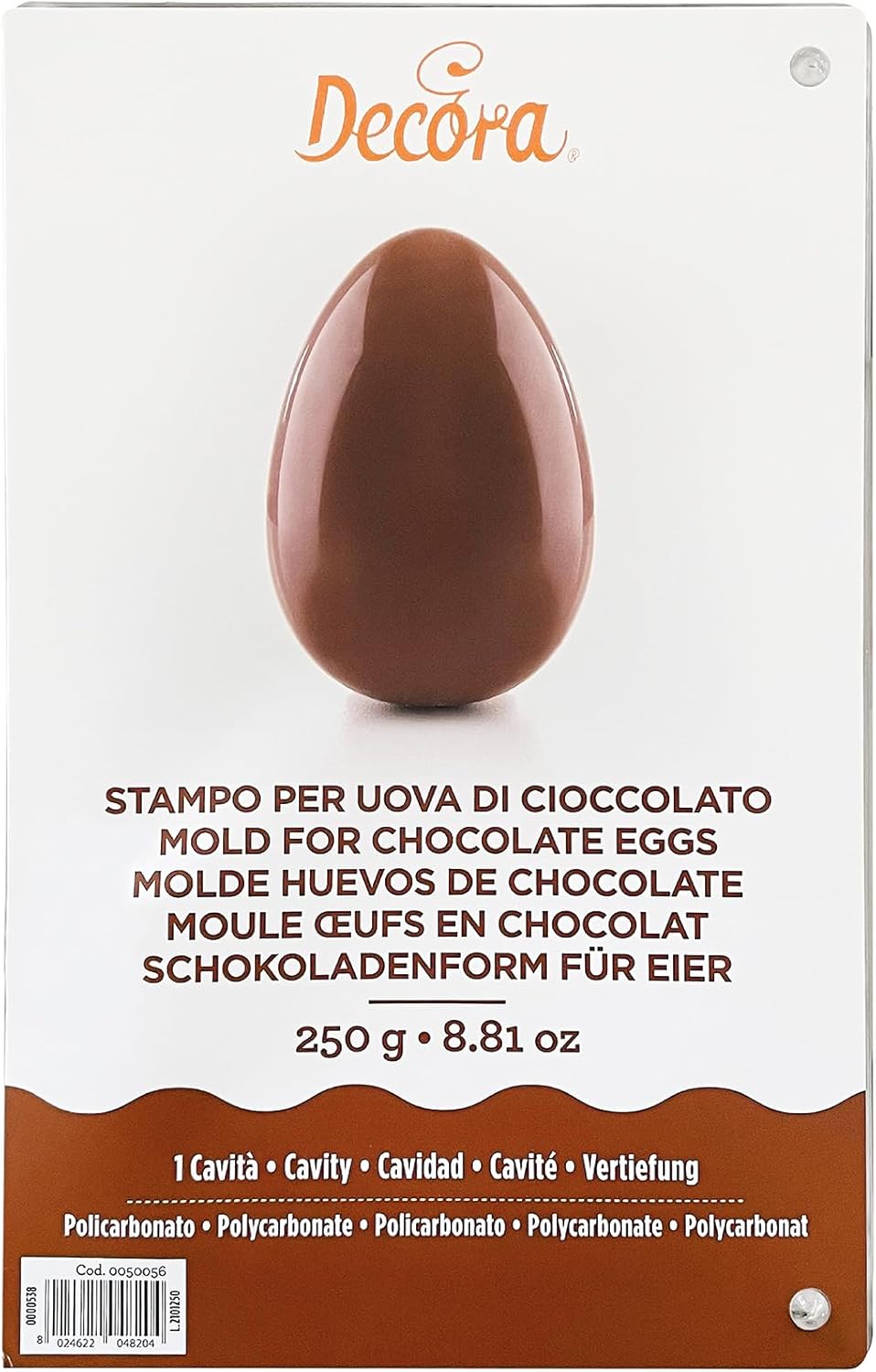 STAMPO UOVA POLICARBONATO - 250 G - 1 CAVITA' DA 135 X 205 MM