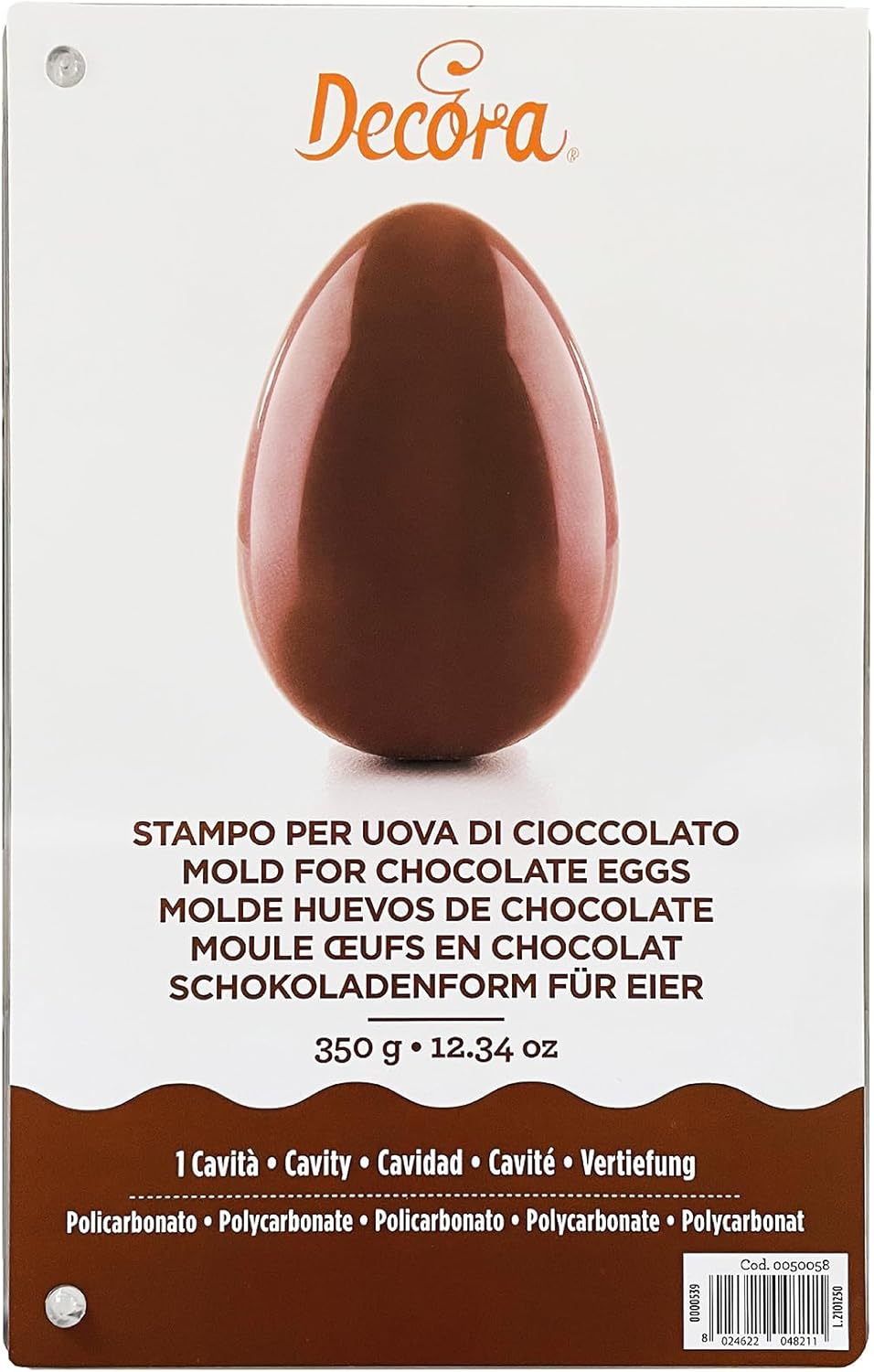STAMPO UOVA POLICARBONATO 350 G 1 CAVITA' DA 163 X 230 MM