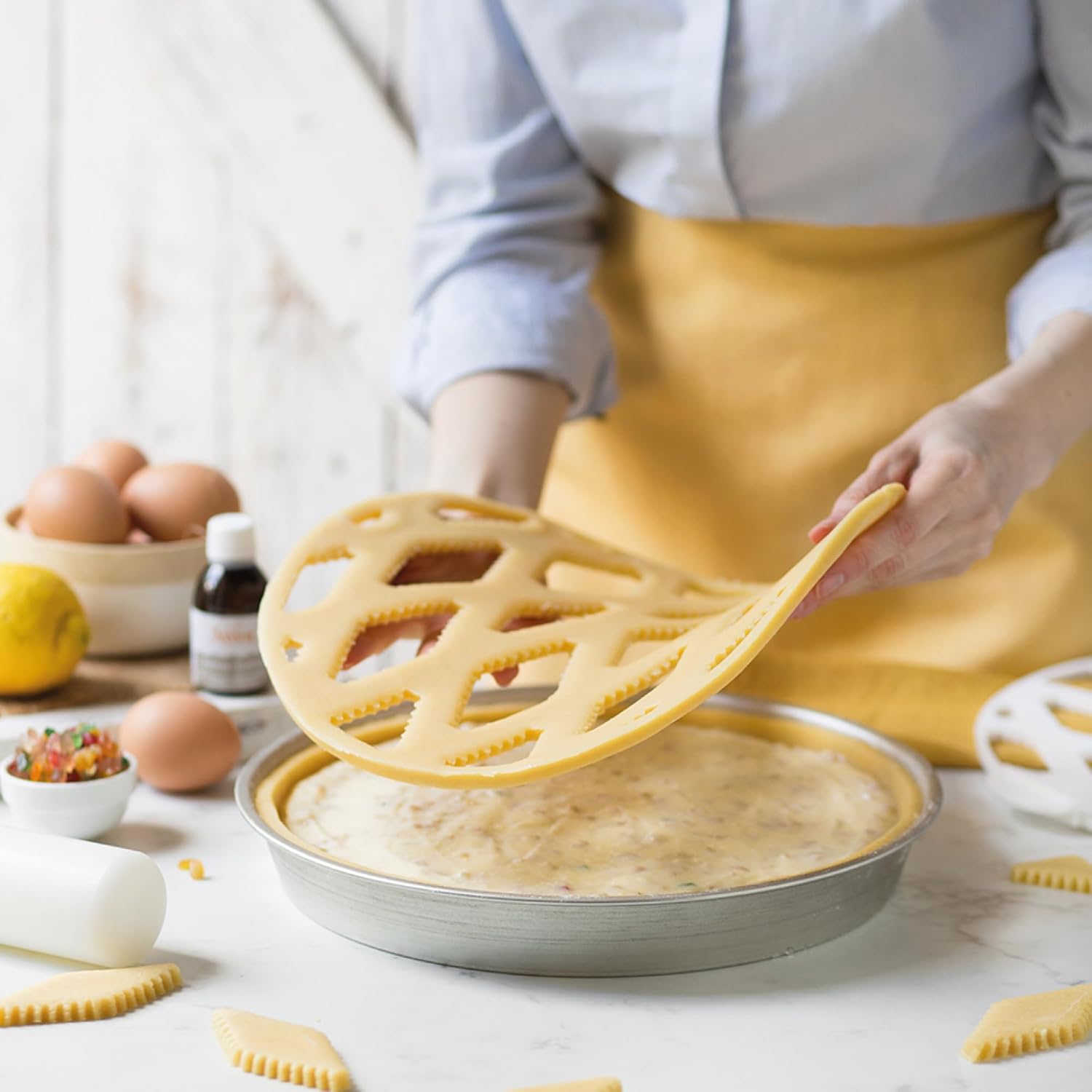 Stampi bordo svasato per pastiera e pizza 26XH4 CM