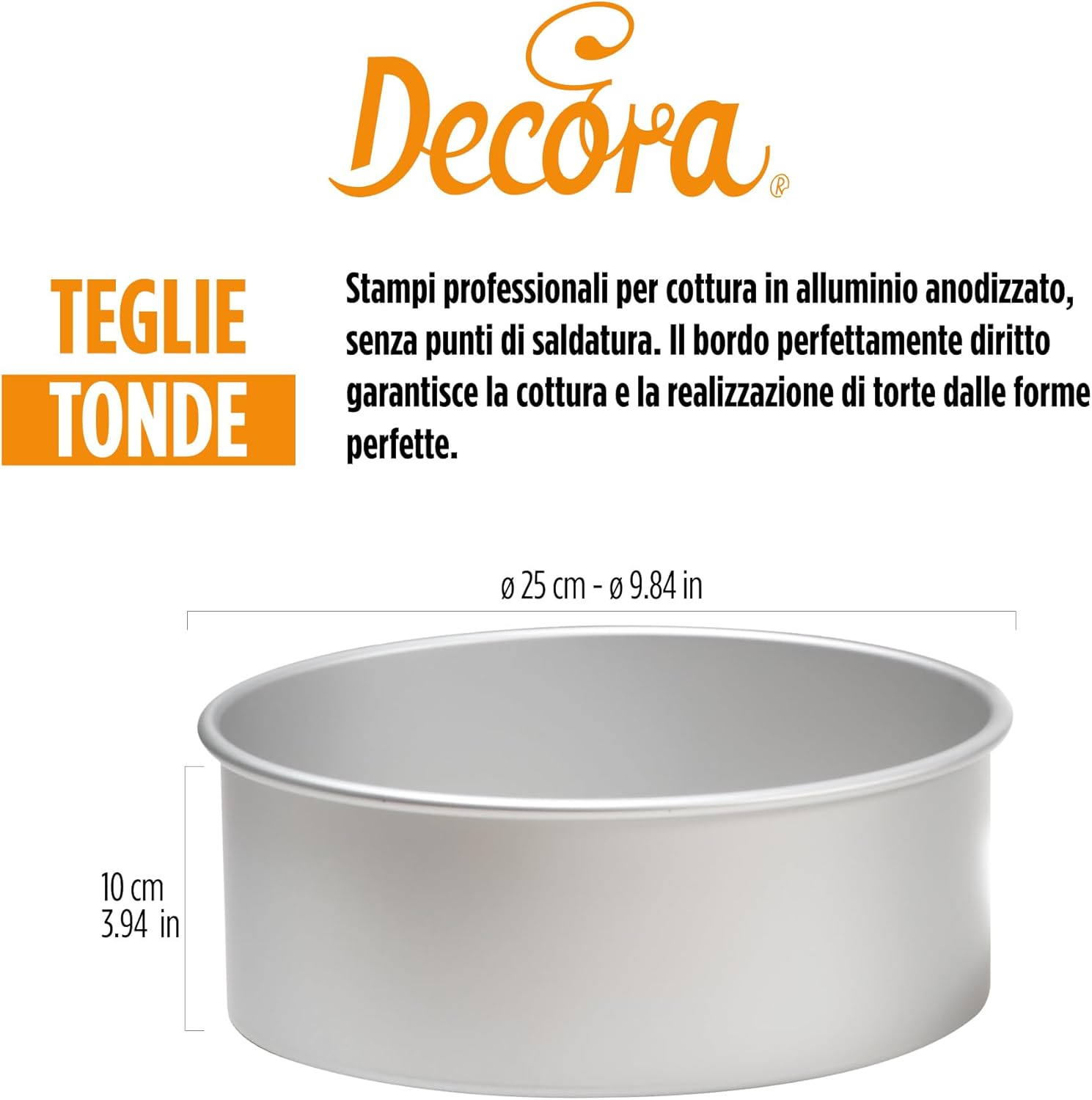 Teglie professionali tonde / 25cm
