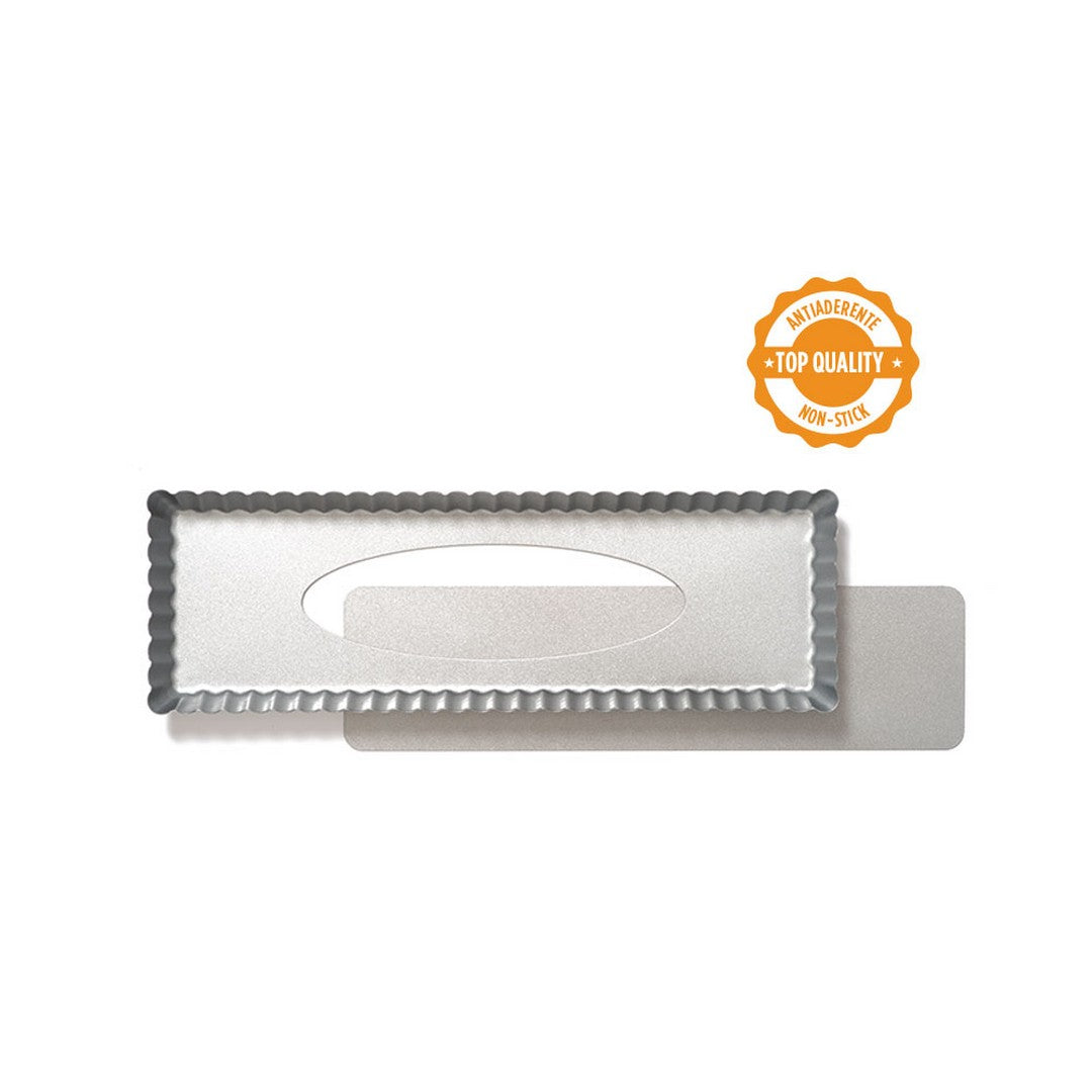 Decora Stampo crostata con fondo mobile rettangolare stretto