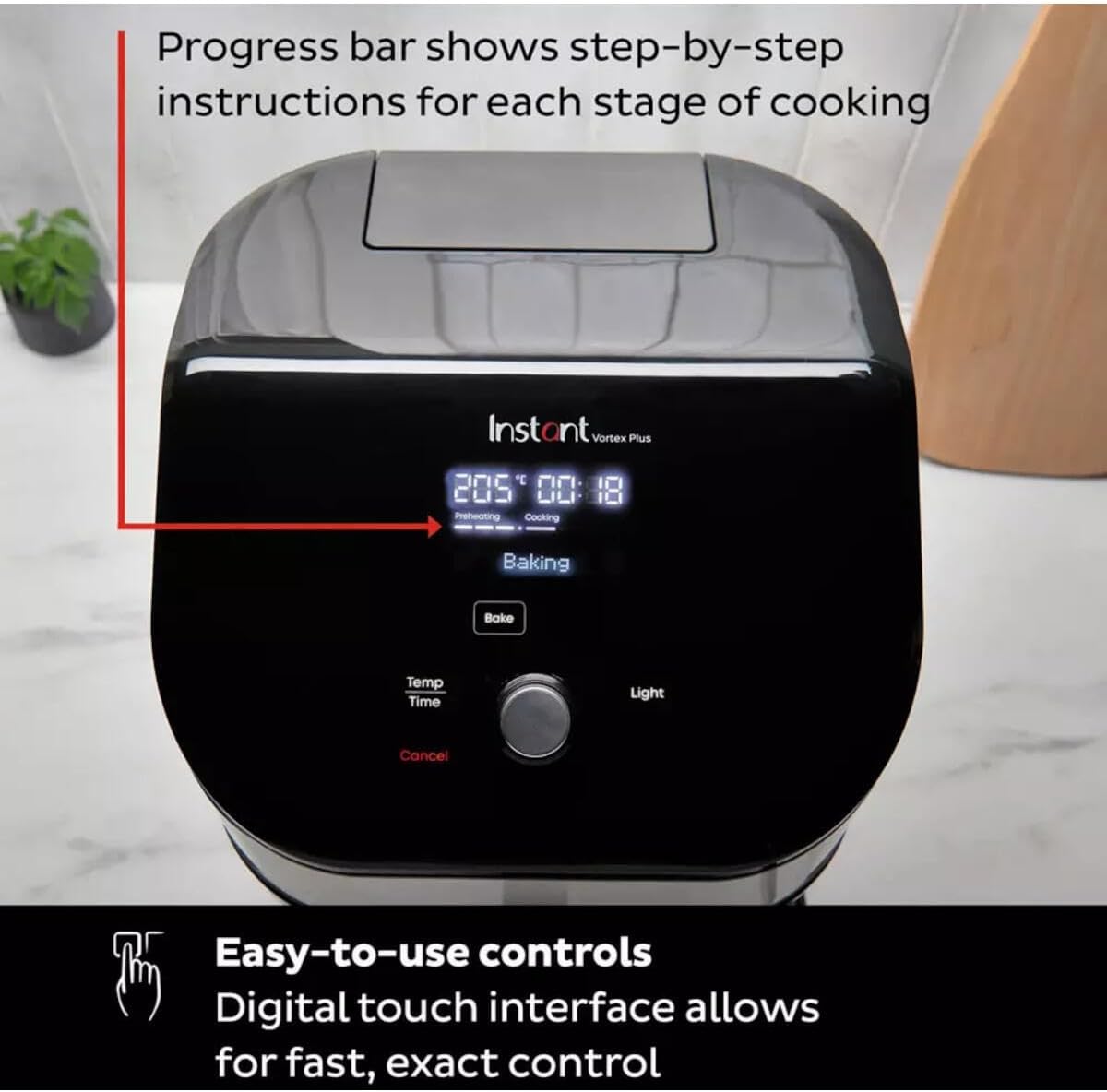 Instant Vortex Plus con ClearCook - Friggitrice ad aria calda-5,7 LT-6 in 1