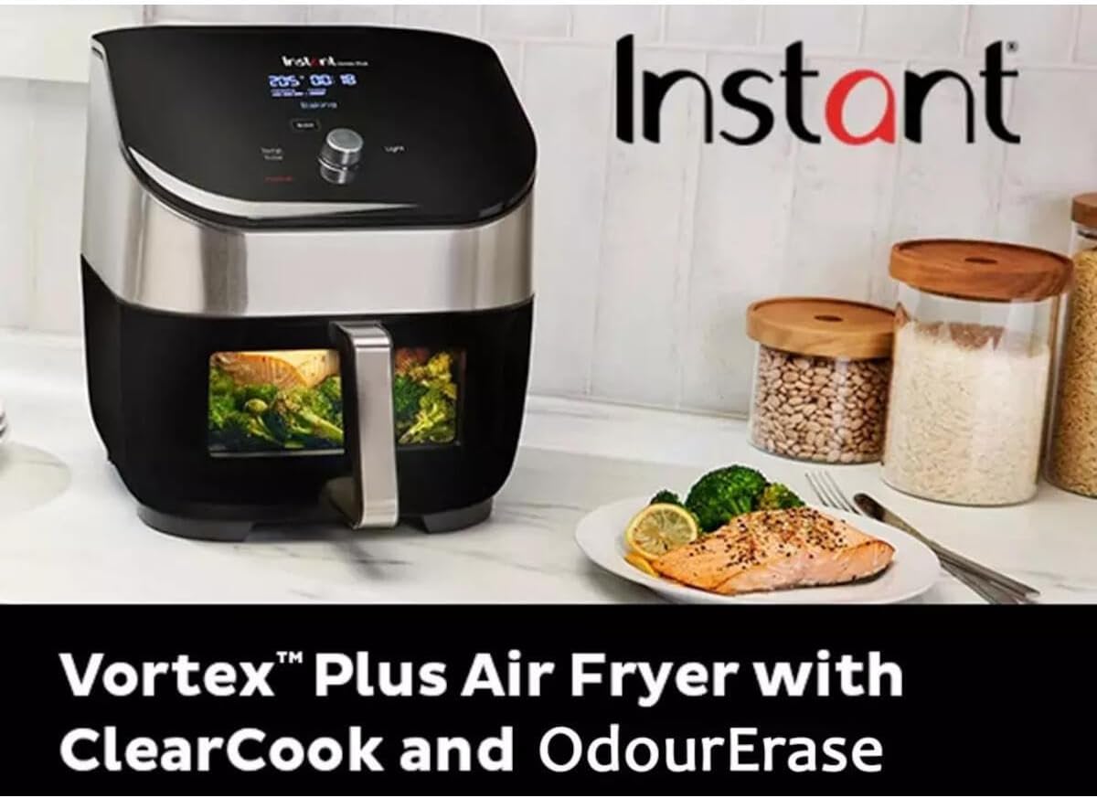 Instant Vortex Plus con ClearCook - Friggitrice ad aria calda-5,7 LT-6 in 1