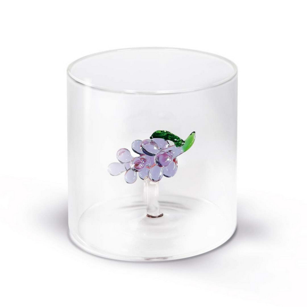 Wd Lifestyle Bicchiere in vetro borosilicato Capacità 250 ml Decoro uva - WD566U