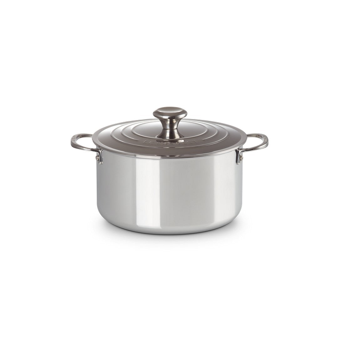 Le Creuset Casseruola bordi alti con coperchio in acciaio inox 20cm