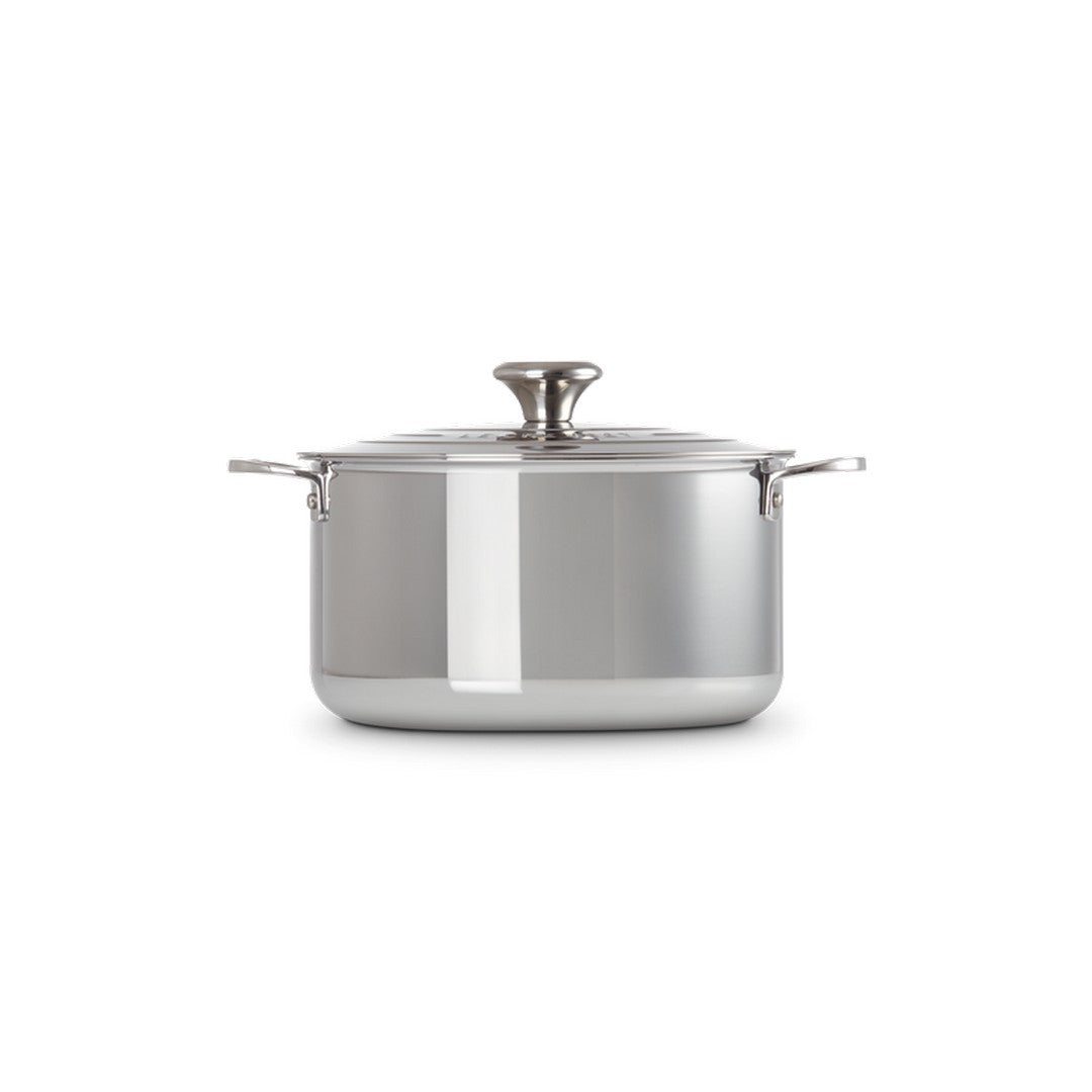 Le Creuset Casseruola bordi alti con coperchio in acciaio inox 20cm