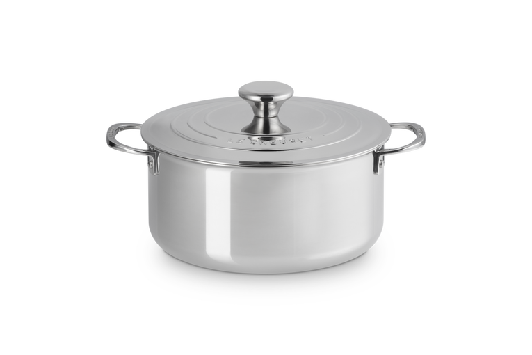 Pentola alta con coperchio in acciaio inox - 24 cm, 5.3L