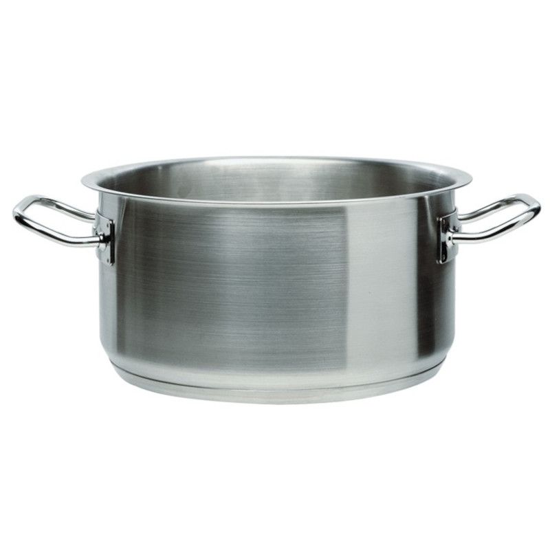 Casseruola media per induzione con 2 maniglie in acciaio inox 18/10 Ø cm 36